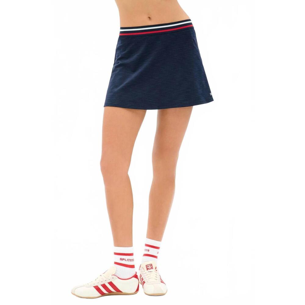 NEW SPLITS59 kaia active rib skort in heather indigo